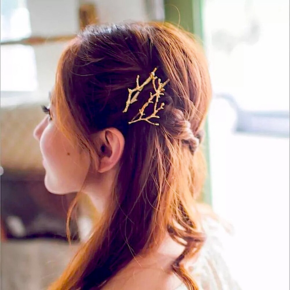 ⚜️[𝟯/$𝟭𝟴]⚜️Big Gold Twig Hairpin NEW - Picture 3 of 9